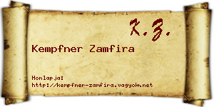 Kempfner Zamfira névjegykártya